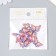 Decor for creativity plastic "Butterfly with golden points" Violet 1.5x2.3 cm