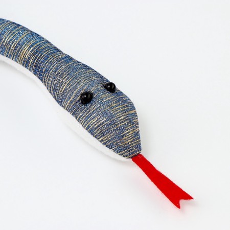 Soft toy "Snake" with shiny inserts, 34 cm, color mix-3