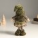 Interior doll "Kikimorka in a green outfit in a cap" 32 cm