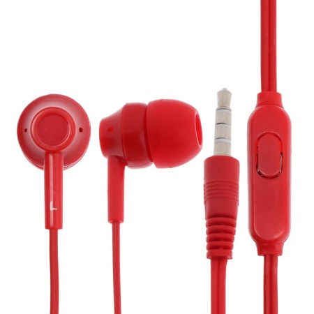 Headphones Blast BAH-217 MOBILE, vacuum, microphone, 3.5 mm, 1.2 m, red
