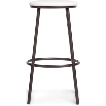 Barrier stool Drezegomad metal/eco -leather, gray/white 41x41x75 cm-1
