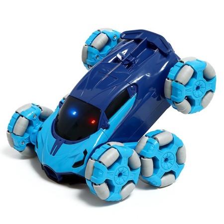 Radio controlled machine "Trick", smoke, with a battery, blue color-4