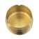 Stainless steel ashtray "brave, strong, fair", 8 x 5 cm, gold