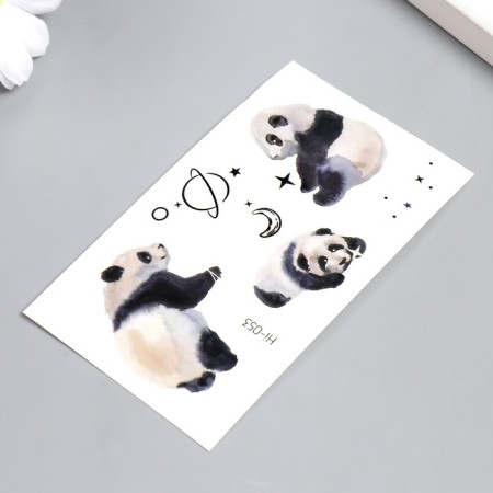 Tattoo on the body color phosphorus "dog/panda" mix 6x10.5 cm-2