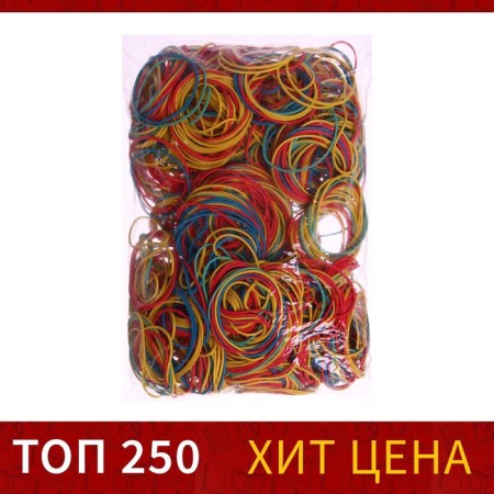 Bank gum colored, 1000 grams, length 95 mm, diameter - 60 mm, section 1.7 x 1.7 mm