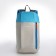 Sports' backpack on lightning, Textura, external pocket, beige color/blue
