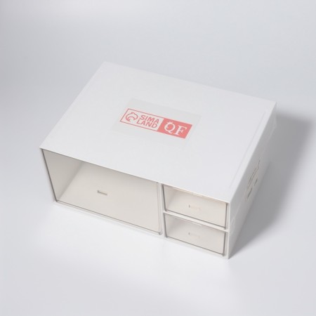 BASIC organizer for storage, multi -level, 3 sections, 22.9 × 17.5 × 10 cm, white/transparent color-4