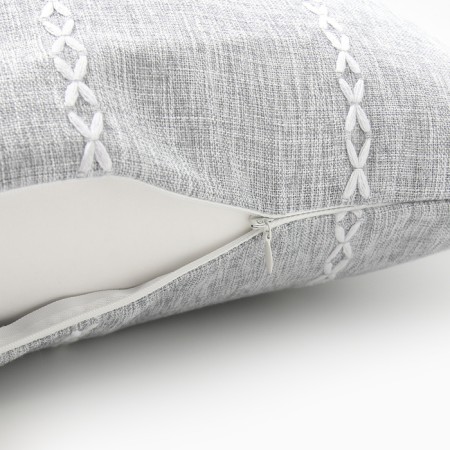 Pillowcase decorative Ethel pigtail color gray, 45x45 cm polyester-4