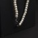 Pearl beads "Bride" with rhinestones, ball No. 10,12, milk color, l = 45 cm