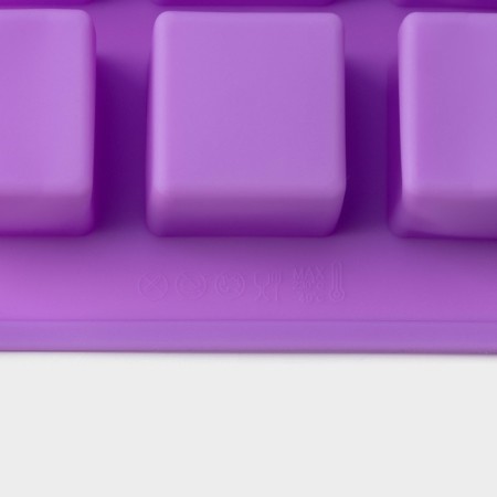 The baking uniform “Figures.Bu”, silicone, 26 × 15 × 3.2 cm, 15 cells (3.4 × 3.4 cm), purple color-4