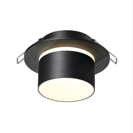 Lamp built -in Novotech. Lirio, 9W, GU10, 60x98x98 mm, black color-2