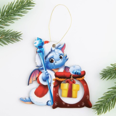 Suspension on the Christmas tree "Gift", 8.9 x 9.1 cm-1