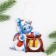 Suspension on the Christmas tree "Gift", 8.9 x 9.1 cm