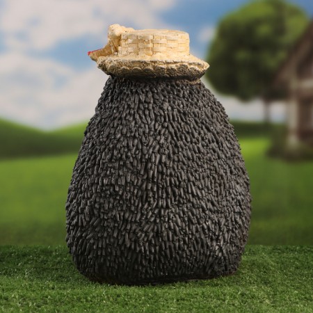 Garden figure "Hedgehog in a straw hat" 28x22x20cm-2