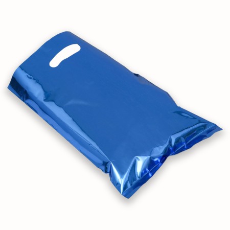 Gift, metallized, blue 17x25 cm package, 20 microns 10 pcs set-3
