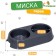Double plastic bowl 29.5 x 16.5 x 5 cm, gray