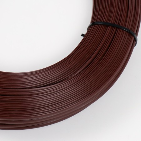 Artificial Roatan smooth 8 mm 100 m crescent (chestnut)-1