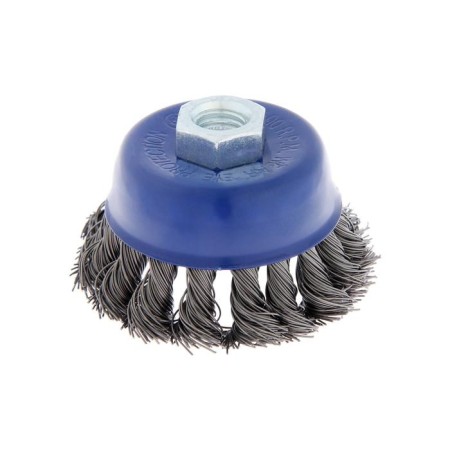 Metal brush for ushm tundra, twisted wire, "cup", M14, 75 mm