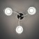 Ceiling chandelier Citilux "Christie" CL152130, 44x44x19 cm, 3x75W, E27, white color