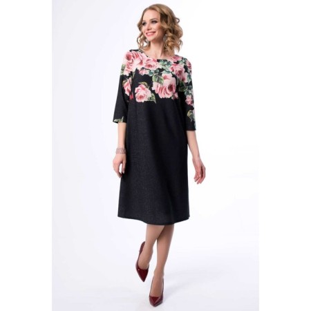 Women's dress, size 48, black color-2