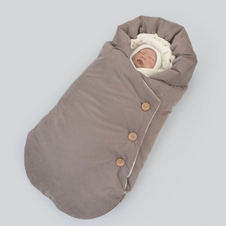 Set for discharge Winter Kinderlitto Velvet, 5 items, height 56-62 cm, gray-beige color-10