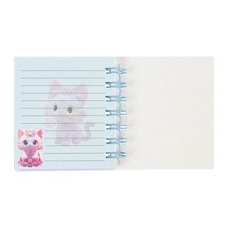 Notebook Gift Book on the crest 80l, line, color block, PVC Cat cover 3D (10x10.5cm) 10539-6