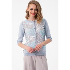 Cardigan female, size 42, blue color