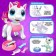 Robot Unicorn "Peter" Woow Toys, programmable, on the control panel, interactive: sound, light, dancing, on the battery, pink