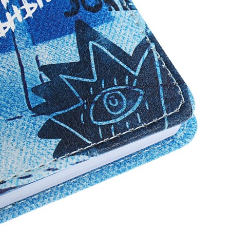 Universal Diary Grade 1-11, 48 sheets "jeans", a solid cover of artificial leather, lam-3