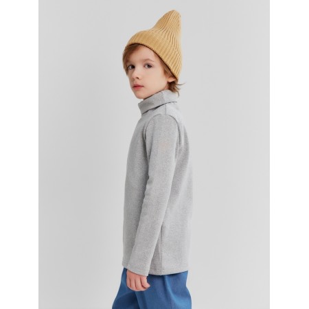 Baby Minaku turtleneck, color gray-melange, height 140 cm-1