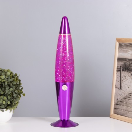Lava-lamp "Rocket" 1x30W E14-R39 (sparkles) pink 11x11x41cm