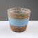Kashpo wicker "Namibia", 21.5x21.5x18.8 cm, natural, blue