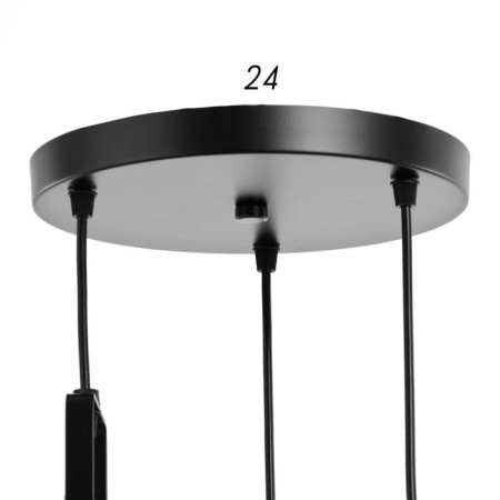 Economic light of the suspension Nancy 3x25W E27 Black 33x33x20 (75) cm-4