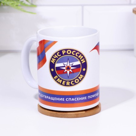 The sublimation mug "EMERCOM of Russia. Prevention, salvation, assistance", with application-1