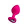 Anal plug Diamond Heart, silicone, pink color, 8 cm, d = 3 cm