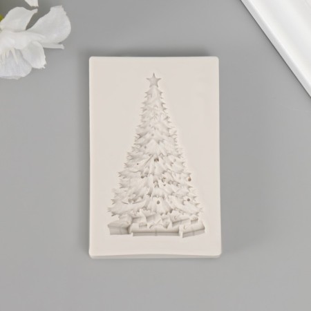 Mold Silicon "Christmas tree with gifts" 8x5x0.8 cm