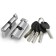 Punto A202/100 SN cylinder mechanism, 45x10x45 mm, 5 cl., Matte nickel color