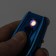 Electronic lighter with clock, compass and lantern, USB, spiral, 7.5 x 2.5 x 2 cm, blue