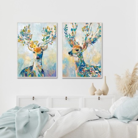 Reproduction of the picture "Multi-colored deer No. 2", 50x70 cm, frame 20-001d-3