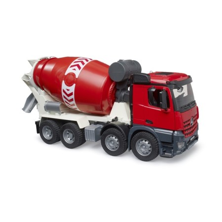 Bruder Mercedes concrete mixer, red color-1