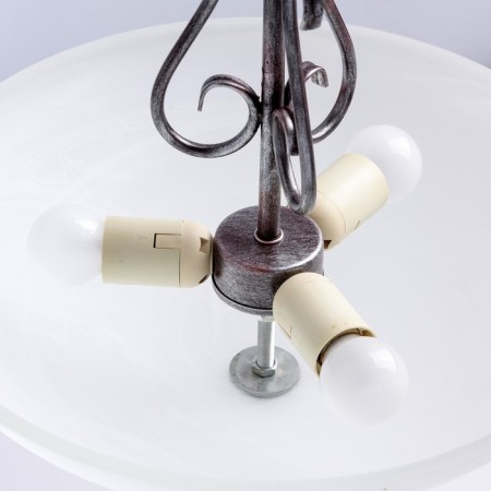 AIDA chandelier, 3x40W E27, silver, gold-7