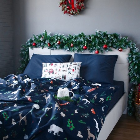 Bed linen "Ethel" 2 joint venture Winter Animals 175*215 cm, 200*220 cm, 70*70 cm - 2 pcs-5