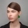Earrings Assorted Tanzania Purvapers Ovals, green color in gold