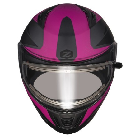 Snowmobile helmet Zox Condor Parkway, glass with electric heating, matte, size XS, pink, black-1