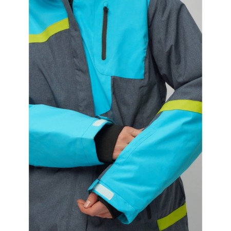 Ski suit female, size 60, blue color-3
