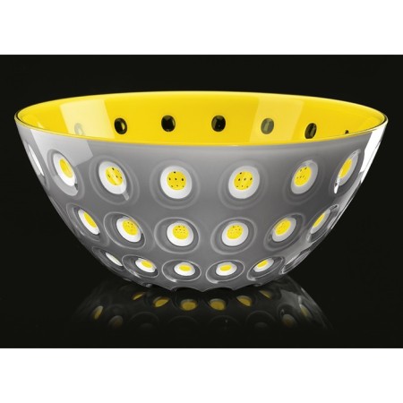 Guzzini le murrine salad bowl, d = 25 cm, yellow-gray color-1