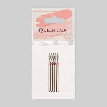 Diamond cutters for manicure "Flame", fine grain, D 2.5 × 8 mm, 5 pcs-3