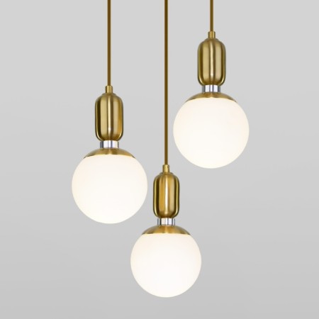 Suspended lamp with glass lamps of Bubble, 60W, E27, 30x30 cm