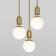 Suspended lamp with glass lamps of Bubble, 60W, E27, 30x30 cm