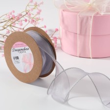 Capronomic ribbon “Wave”, with brilliance, 40 mm, 10 ± 1 m, the color of gray-blue No. 13